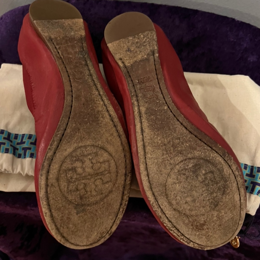 Tory Burch Caroline 2 flat, auburn